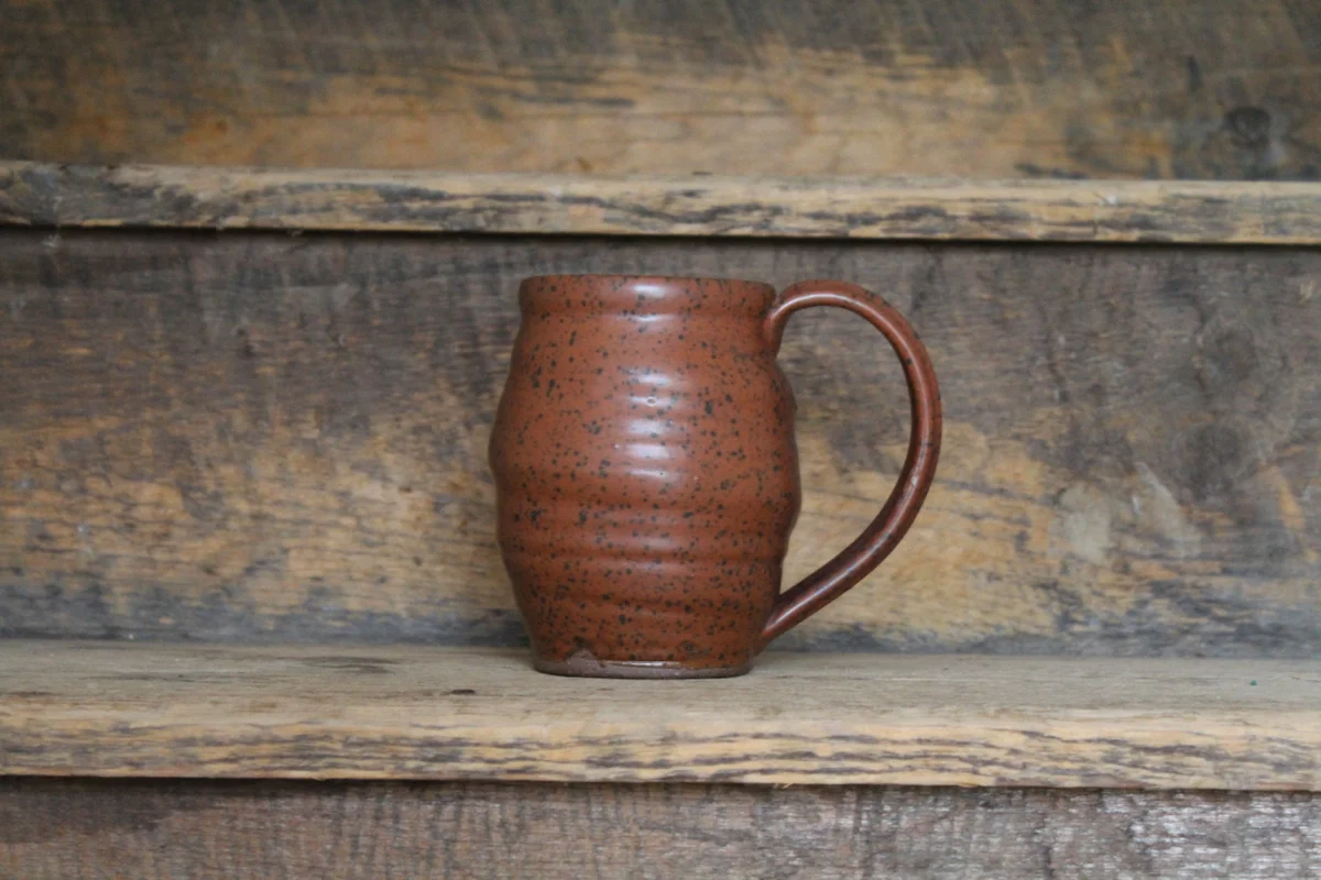 Cinnamon Red Swirly Barrel Mug